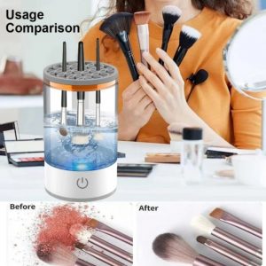 Automatic Rotating Makeup Brush Cleaner – USB Portable Electric Cosmetic Brush Washing Machine