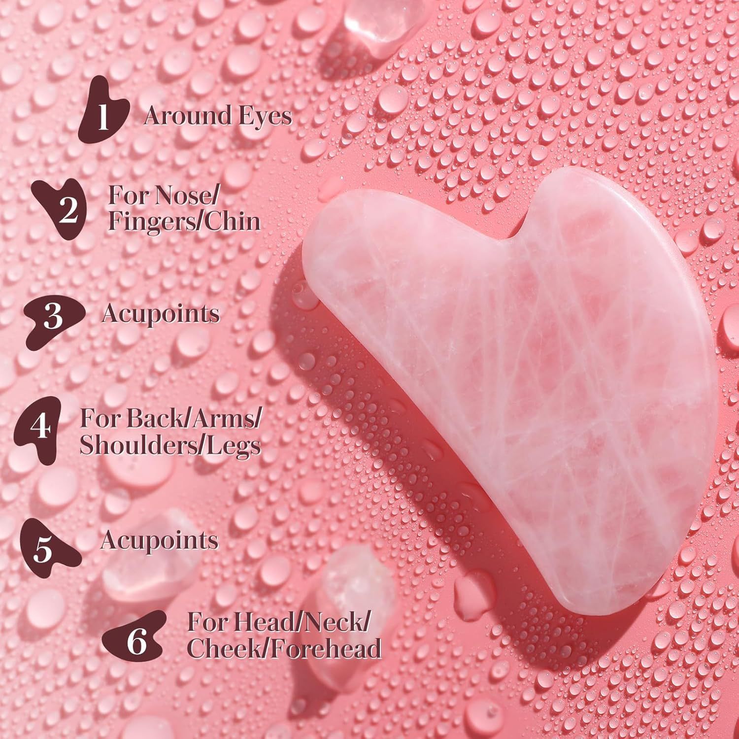 Natural Stone Powder Crystal Jade Guasha Board - Image 5
